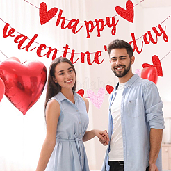 2 набор из 2 бумажных флажков в стиле Дня святого Валентина&nbsp;AJEW-CP0005-86