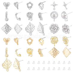32 шт. 16-х стильные фурнитуры для сережек-гвоздиков из сплава FIND-PH0008-35