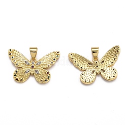 Латунные микропаве прозрачные подвески с фианитом ZIRC-J025-09G