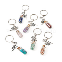 14 porte-clés bouteille à souhaits en verre&nbsp;KEYC-TADJ00010