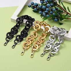 3色不透明スプレー塗装アクリルリンクバッグハンドル  合金回転式ナスカン付き  バッグストラップ用交換アクセサリー用  ミックスカラー  17.32インチ（44cm）  3個/セット&nbsp;AJEW-BA00064