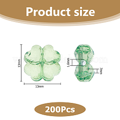 200 Stück transparente Acrylperlen&nbsp;TACR-HS0001-04