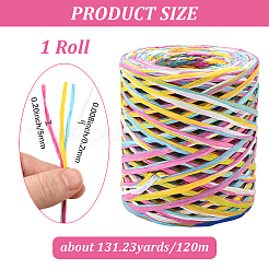 Сегментированные окрашенные шнуры из рафии для поделок своими руками&nbsp;OCOR-WH20020-27C