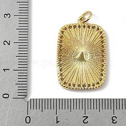 Подвески из латуни микропаве с фианитами и эмалью KK-Q039-11G