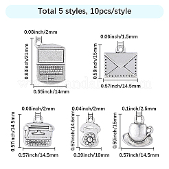 50Stk. 5 Modelle Anhänger aus tibetischem Stil&nbsp;FIND-SC0021-96