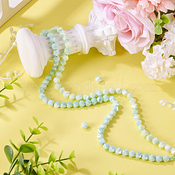 2 нити 2-х цветные антикоррозийные гальванические стеклянные бусины&nbsp;GLAA-TA0003-67