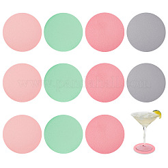 8 шт. двухцветные коврики из искусственной кожи под чашки&nbsp;DJEW-MB0001-01