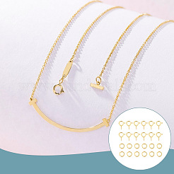 24 шт. 2 цвета 925 открытых соединительных кольца из стерлингового серебра&nbsp;FIND-GO0002-73