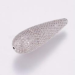 Латунные микро проложить кубического циркония бусы&nbsp;KK-P116-15P