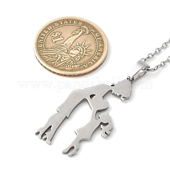 Подвески для мамы и дочки из нержавеющей стали 304 в подарок на день матери&nbsp;NJEW-JN05193-01