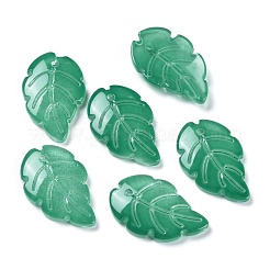 Backfarbe Nachahmung Jade Glas Anhänger&nbsp;EGLA-M027-01A