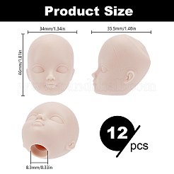 Puppenkopf aus Gummi&nbsp;DIY-WH0671-035