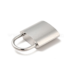 変色しない304ステンレススチールペンダント  南京錠チャーム  ステンレス鋼色  24x15x5mm  穴：8.5x8.5mm&nbsp;STAS-E176-05P