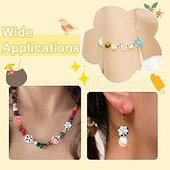 10 шт. 10-х цветные стеклянные эмалевые бусины LAMP-CJ0002-48