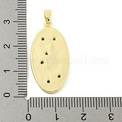 Latón micro pavimenta claro colgantes de circonio cúbico&nbsp;KK-P263-04B-G