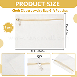Pochettes cadeaux en tissu à fermeture éclair pour bijoux&nbsp;ABAG-WH0040-53E