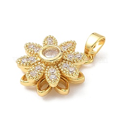 Вращающиеся подвески из латуни с микропаве из кубического циркония&nbsp;LS-KK-M323-01D-G