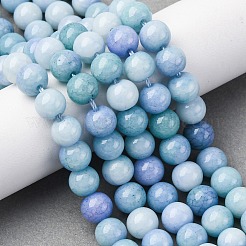 Нити из окрашенных стеклянных бусин с эффектом омбре&nbsp;GLAA-T031-01O-02