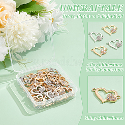 48 шт. 2-цветные литые звенья/соединители со стразами&nbsp;FIND-UN0016-40