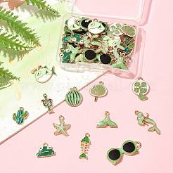 48шт 12 стиля подвески из сплава с эмалью&nbsp;ENAM-FS0003-58