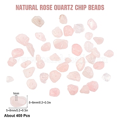 Natürlichen Rosenquarz Chip-Perlen&nbsp;G-SC0001-25