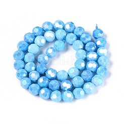 Антикоррозийные гальванические стеклянные бусины&nbsp;EGLA-T021-8mm-15-15