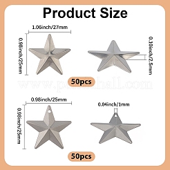 100 шт. 2 стиля железных подвесок и украшений для витрин&nbsp;AJEW-GF0012-15A