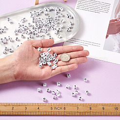 500шт 5 стильные белые акриловые бусины&nbsp;SACR-BY0001-01