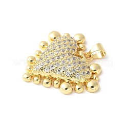 Латунные микропаве прозрачные подвески с фианитом ZIRC-I071-03G-02