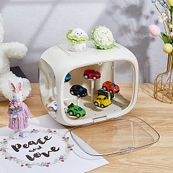 Прямоугольные пластиковые витрины для минифигурок&nbsp;ODIS-WH0079-010A