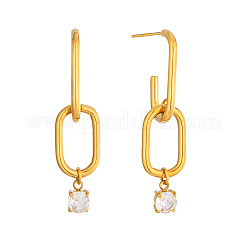 Ohrstecker aus Edelstahl 304 und Zirkonia&nbsp;WG6C88A-01