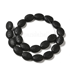 Fili di perle di roccia lavica naturale&nbsp;G-O126-03A-03