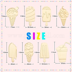 80шт 8 вида необработанных деревянных кабошонов&nbsp;WOOD-CJ0001-75