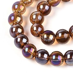 Гальванизируйте прозрачное стекло бисер нитей&nbsp;GLAA-T032-T8mm-AB23