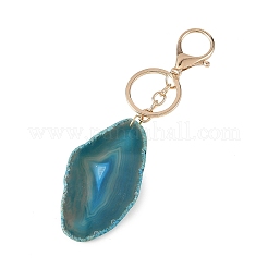 Portachiavi in agata naturale e acciaio inossidabile 304&nbsp;KEYC-JKC01494