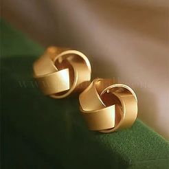 Серьги-гвоздики из сплава с вечным узлом&nbsp;FS-WG665BA-01