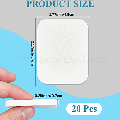 スポンジ化粧品メイクアップパウダーパフ20個  長方形  ホワイト  5.5x4.5x0.7cm&nbsp;FIND-CN0002-12