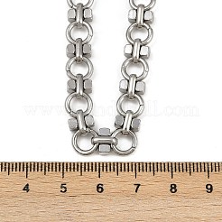 Ожерелья из цепочек с кольцами из нержавеющей стали 304 NJEW-H072-02A-P