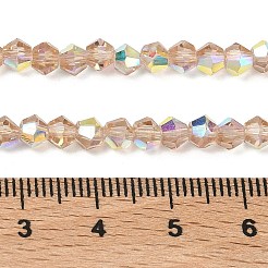 Chapelets de perles en verre transparent électrolytique&nbsp;EGLA-K015-18J