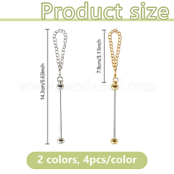 8 шт. 2-х цветные железные прутья для подвесных украшений&nbsp;HJEW-DC00076