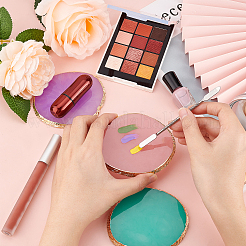 Палитра цветов из искусственного агата и палитра из нержавеющей стали 430 с двойной головкой MRMJ-FG0001-14