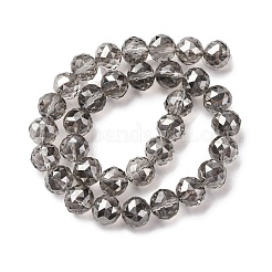 Прозрачные стеклянные бусины гальваническим пряди X-EGLA-N002-34D-F02