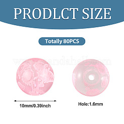 80 pz perline di lampwork trasparenti fatte a mano&nbsp;FIND-TAD0001-04B