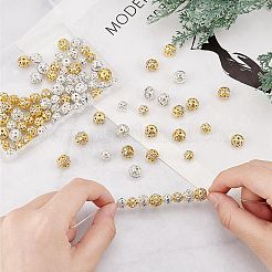 100 шт. 4 стиля сплава с бусинами из горного хрусталя&nbsp;RB-AR0003-15