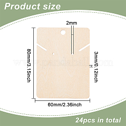 Holz-Ohrring-Displaykarte mit Loch zum Aufhängen&nbsp;DIY-WH0320-20F