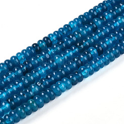 Gefärbt natürlichen weißen Jade Perlen Stränge&nbsp;G-T139-57A-04