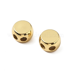 Плоские круглые латунные бусины KK-Z114-10G