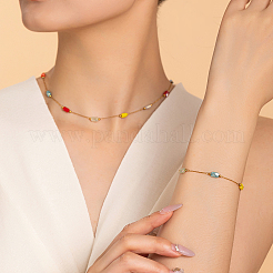 Комплект из 201 звена цепочки из нержавеющей стали и стекла KG0137