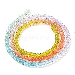 Fili di perline in vetro verniciato trasparente&nbsp;LS-DGLA-A034-T1mm-A12