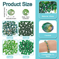 200шт 4 цвета стеклянные бусины&nbsp;EGLA-TA0013-42D